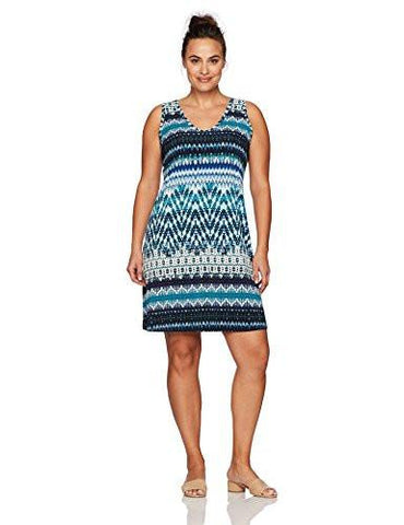 Plus Size Batik Stripe Bridgitte Dress, Print, 1X