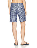 Kanu Surf Lilly Upf 50 Active Check Swim Boardshort Navy 6