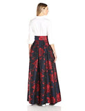Ballgown With Printed Skirt, Red, 12