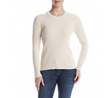 Cable Crew Neck Sweater Beige Small