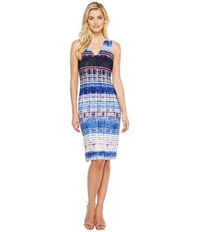 Karen Kane VNeck Midi Dress Print Dress
