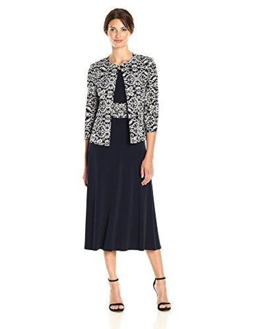 Jessica Howard Swing Jacket Dress With Ruched Waist, Navy/Taupe, 12