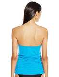 Kenneth Cole York Strappy Hour Bandeau Tankini Pool Blue Xlarge