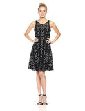 Nine West Fit And Flare Dress With Yoke Blackwhite 8