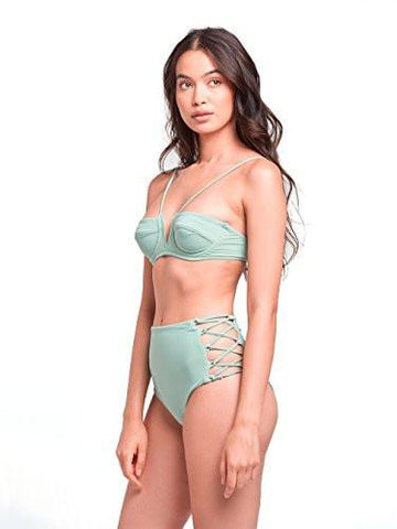Leila Underwire Swim Top Smoke Green Xs Swimwear Bikini Smoke Green