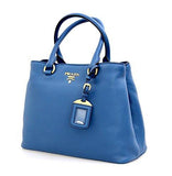 Prada 1Ba058 Blue Leather Shoulder Bag