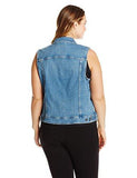 Plus Size Trucker Vest, Indigo Creek, 1 X