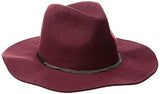 Eneration Delicate Chain Flannel Panama Hat Wine Red One Size