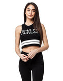 Young & Reckless 3 Peat Crop Tank, Black, Medium