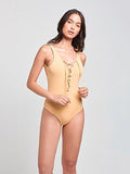 Sandy Lace Up One Piece Golden Hazed L Swimwear One Piece Golden Hazed