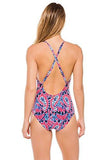 Michael Michael Kors Angelina One Piece Plunge Swimsuit Red Blaze 10