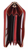 Red Gg Charm Shine Lovely Zip Around Wallet