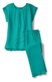Plus Size Sleeveless Pajama Set Peacock 2X