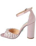 Blue By SbCara Dress Sandal, Blush Satin, 9 M Us