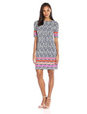 Printed TBody Dress, Navy/Ivory, 6