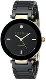 Black Ceramic Bracelet Watch With Diamond Accent