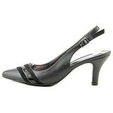 Ginaa Pointed Toe Slingback Classic Pumps, Black, Size 6