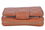 Gucci Saffron Tan Leather Gg Guccissima French Zip Wallet Wcoin