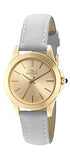 Invicta 15149 Angel 18K Yellow Gold Ionplated Stainless Steel Watch With White Leather Band