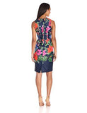 Sleeveless Printed Shift, Navy, 8