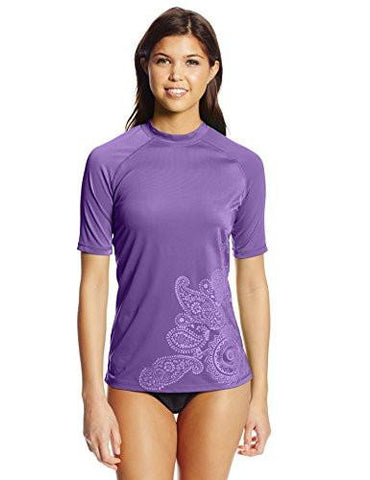 Kanu Surf Lanai Upf 50 Rash Guard Purple Medium