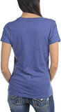 Sun City Prem Vneck Tshirt, Size: Large, Color: Heather Loyal Blue