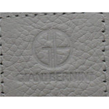 Pebbled Leather Shoulder Handbag White Small