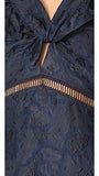 Sleeveless Aly Fil Coupe Dress, Navy, 0