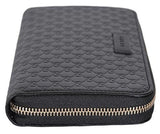 Leather Micro Gg Ssima Zip Around Wallet Black