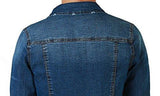 Perhaps U Cropped Denim Jacket For Teen Girls Classic Long Sleeves Jean Tops S Dark Blue