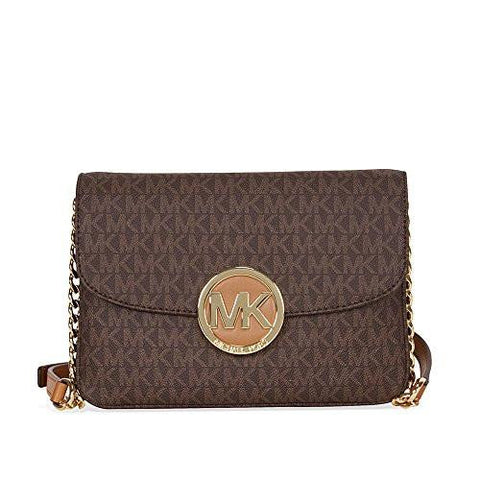 Michael Kors Fulton Flap Gusset Crossbody Brown