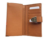 Brown Leather Buckle Continental Wallet
