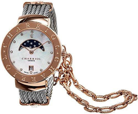Charriol T Tropez Swiss Quartz Stainless Steel Dress Watch Color:Silvertoned Model: St35Cp560010