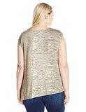 Plus Size Sl Top W Angle Bottom Gold 2X