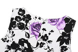 Creti Vintage Classy 1950 Floral Sleeveless Party Evening Picnic Spring Garden Dress Cocktail Dress Xl, Purple