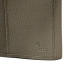 Signoria Buckle Beige Gold Metallic Leather Continental Wallet For 231837