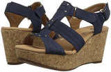 Annadel Orchid Wedge Sandal Navy 65 M Us