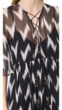 Caroll Gown, Black/White, Small