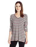 Karen Kane VNeck Raglan Sleeve Top, Stripe, S