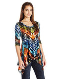 Painted Chevron Handkerchief Top, Print, Small