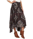 Free People Printed Paradise Asymmetrical Handkerchief Hem Skirt 6, Tea Combo