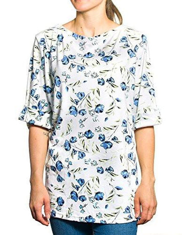 Plus Size Printed TShirt 2X, Dusty Periwinkl