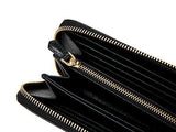 Wiberlux Prada Embellished Robot Detail Ziparound Real Leather Long Wallet One Size Black