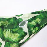 Mooskini Strappy Two Piece Bikini Set Leaf Print Swimsuit Padded Bathing Suit Beach M Green