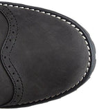 Santa Fe Riding Boot, Black Crackle Leather, 85 M Us