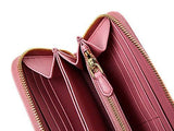 Wiberlux Prada Metal Logo Detail Ziparound Real Leather Long Wallet One Size Light Pink