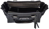 Pebbled Leather Swagger 21 Dkgunmetal Satchel