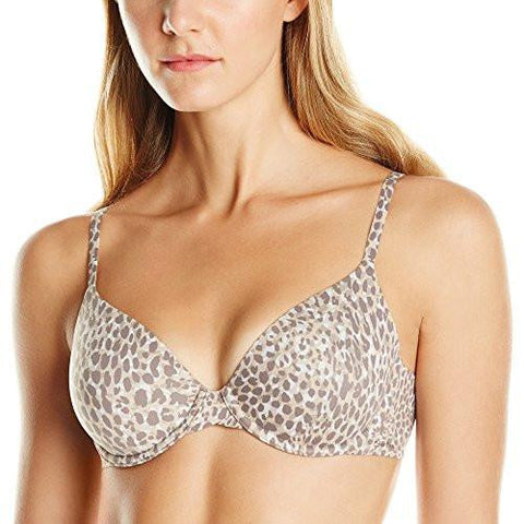 Perfectly Fit Lightly Lined Memory Touch Tshirt Bra Layered Leopard Print 36Ddd