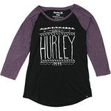 Ziggy Raglan Tshirt, Black Heather Noble Purple S