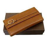 Brown Continental Leather Wallet Clutch 270002 Brown